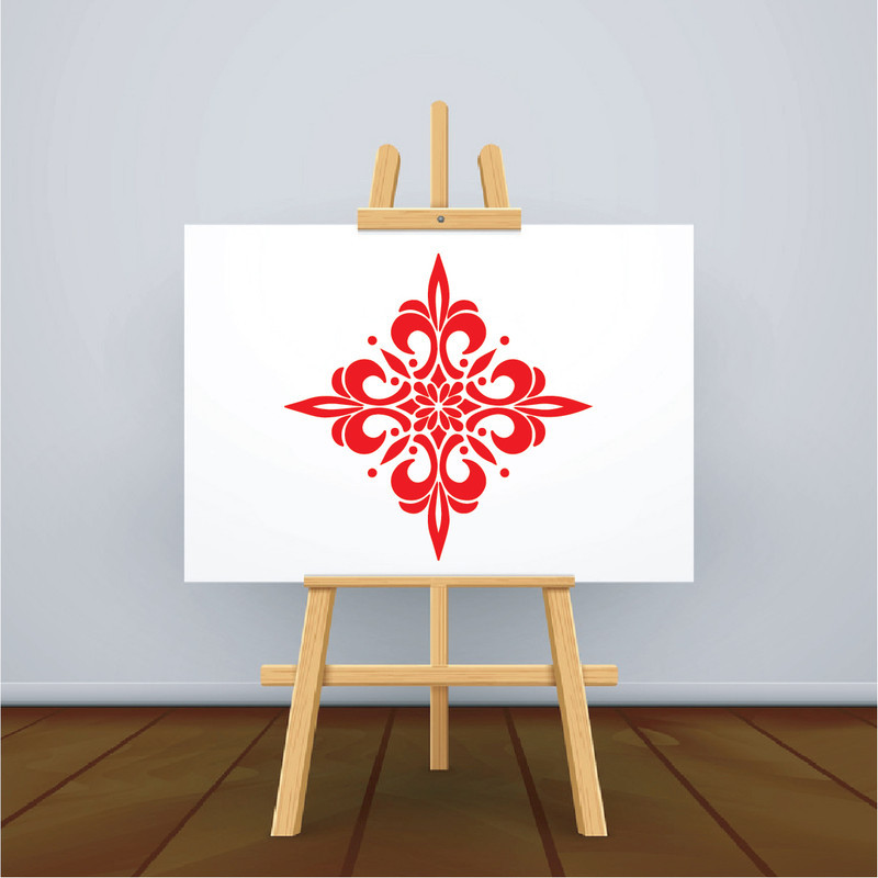 شابلون طرح گل اشرفی کد 30cm