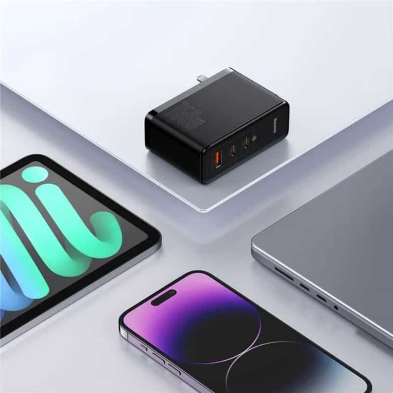 شارژر دیواری 160 وات باسئوس مدل GaN5 Pro به همراه کابل تبدیل USB-C