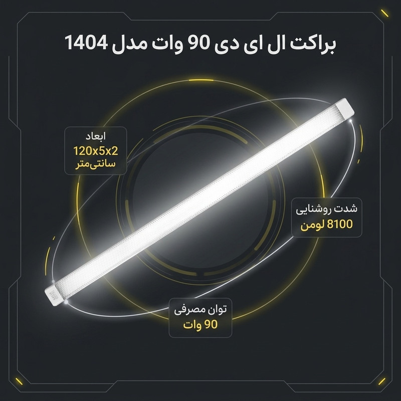 براکت ال ای دی 90 وات مدل 1404 بسته 15 عددی