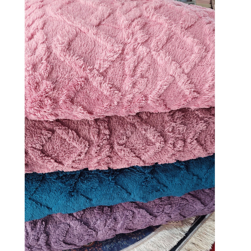پتو مسافرتی 2 نفره مدل گیس باف سایز 220x200 سانتی‌متر