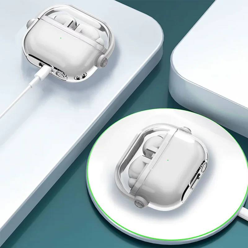 کاور مسیر مدل Translucent SHproof Protective مناسب برای کیس هدفون بی سیم سامسونگ Galaxy Buds 3  3 Pro به همراه گیره