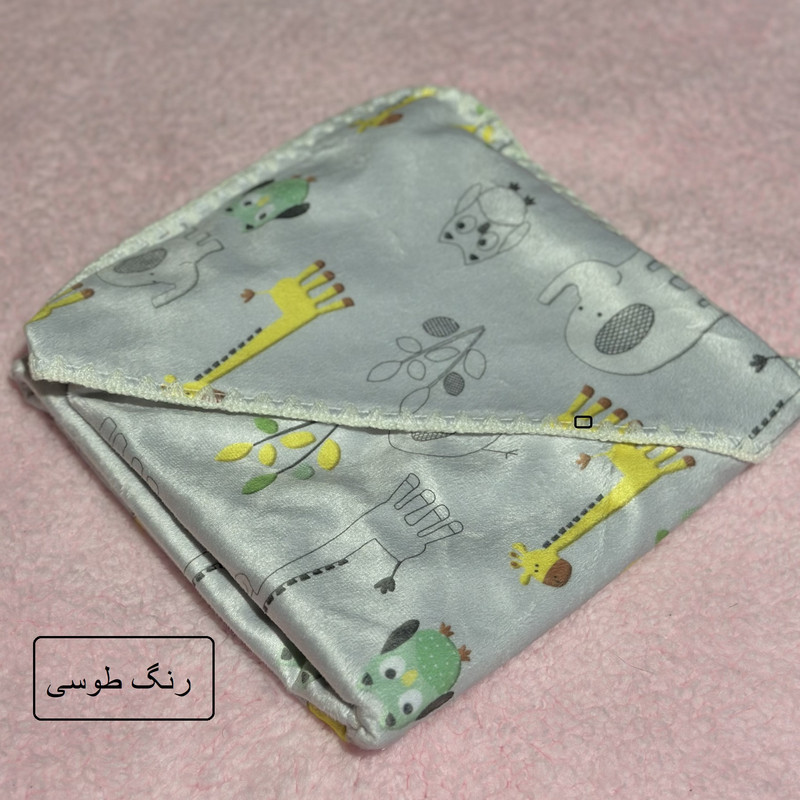 پتو نوزادی مدل Elephant And Giraffe -2024 سایز 80×80 سانتی متر