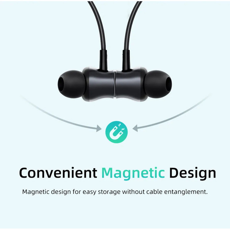 هدفون بلوتوثی گردنی QCY مدل C2 با قابلیت حذف نویز محیطی (ENC)، درگاه شارژ USB Type-C، با قابلیت شارژ سریع، مقاوم در برابر رطوبت و عرق (IPX4)