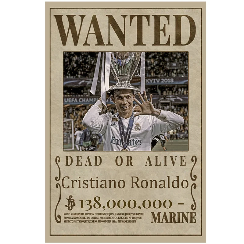 پوستر مدل تحت تعقیب طرح کریستیانو رونالدو Cristiano Ronaldo کد 33