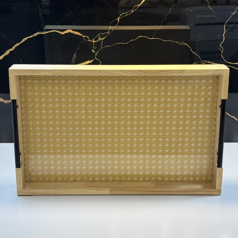 سینی دسته دار مدل شطرنجی سایز 42*27 سانتی متر
