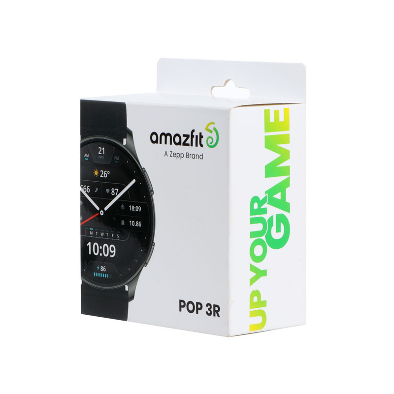 ساعت هوشمند امیزفیت مدل Pop 3R دارای قابلیت های کنترل موسیقی (Music Player)، قابلیت مکالمه از طریق بلوتوث بند سیلیکون