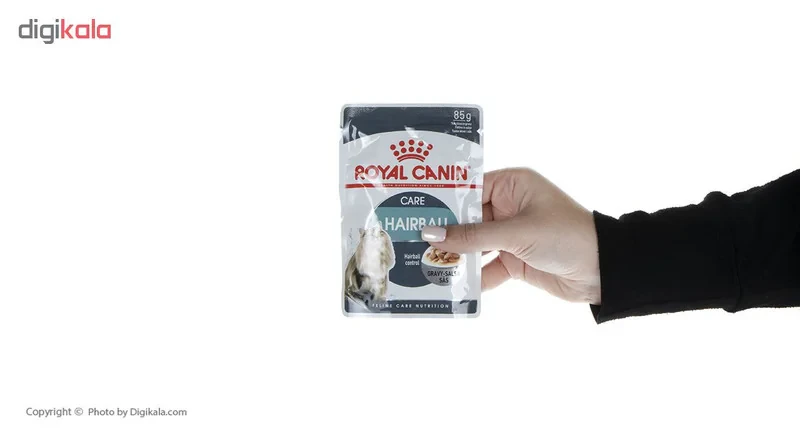 پوچ گربه رویال کنین مدل Hairball بسته 12 عددی وزن 85 گرم