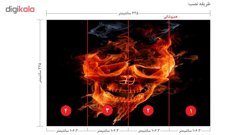 پوستر دیواری طرح بلک لایت کد FIRE1