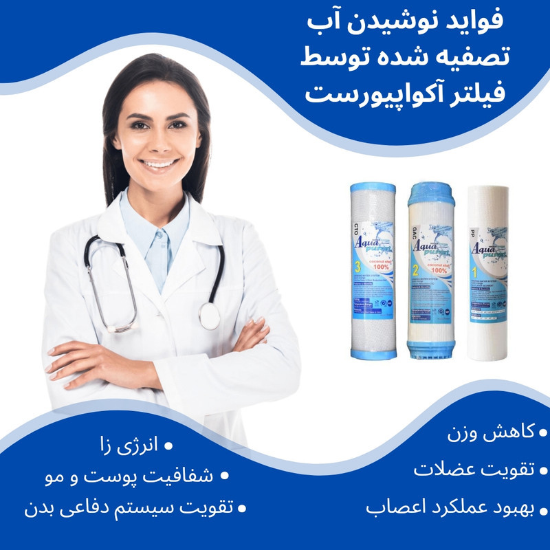 فیلتر دستگاه تصفیه آب آکوا پیورست مدل ممبران B 800 مجموعه 8 عددی