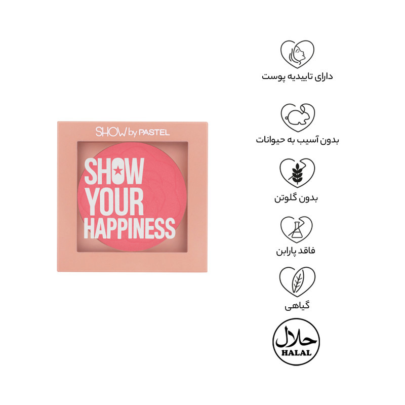 رژگونه پاستل مدل HAPPINESS شماره 202