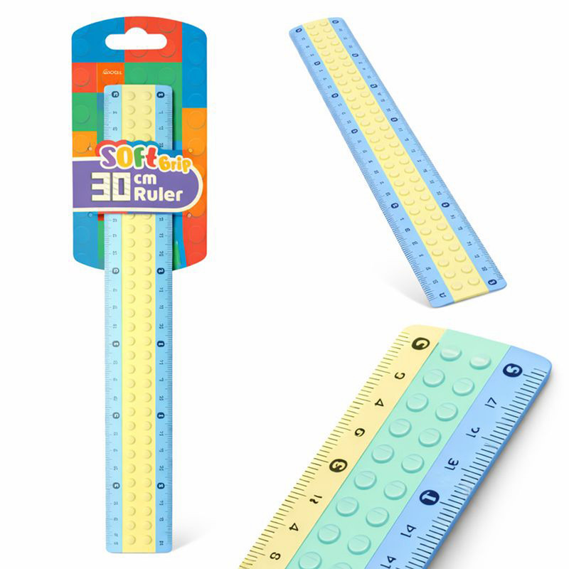 خط‌کش 30 سانتی‌متری اسکول فنس مدل Soft Grip
