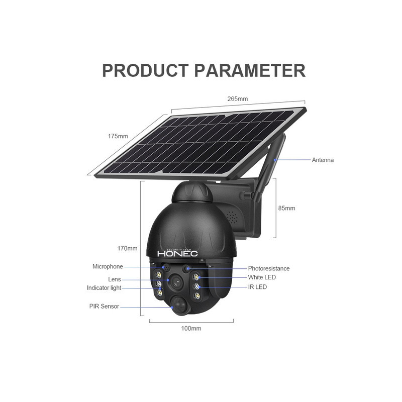 دوربین مداربسته تحت شبکه هونک مدل خورشیدی HN-S588-4G-Solar