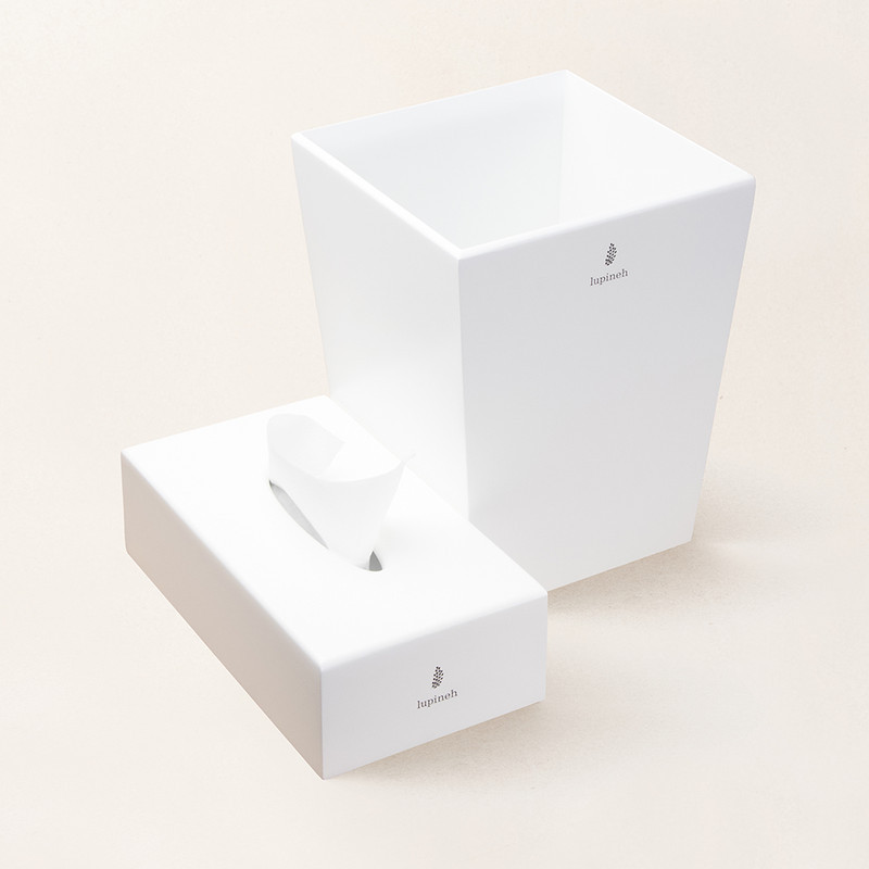 ست سطل و جای دستمال کاغذی لوپینه مدل IRIS-LP119