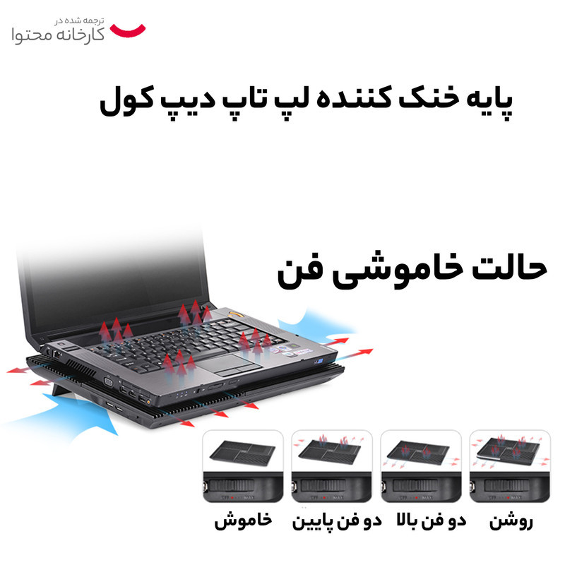 پایه خنک کننده  لپ تاپ دیپ کول مدل Multi Core X8