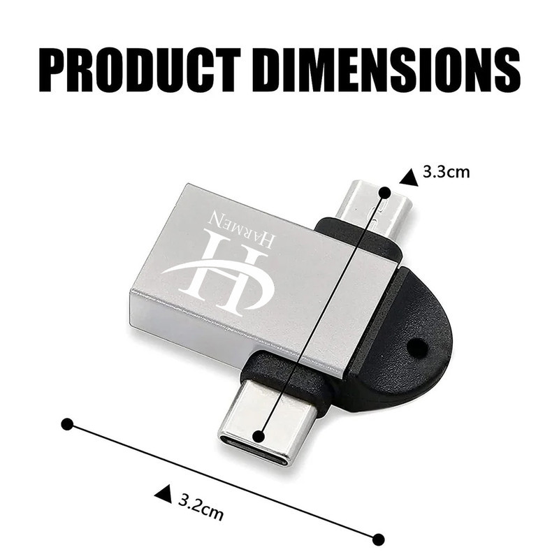 مبدل USB 3.0 به USB-C  MicroUSB هارمن مدل OTG-HR100