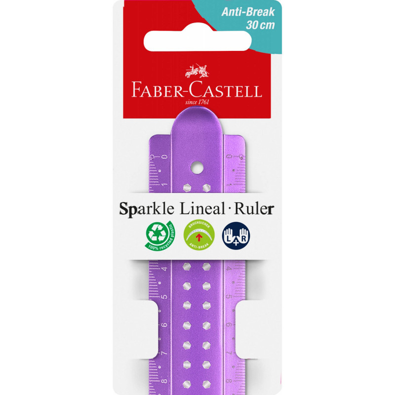 خط کش 30 سانتی متری فابر کاستل مدل Sparkle