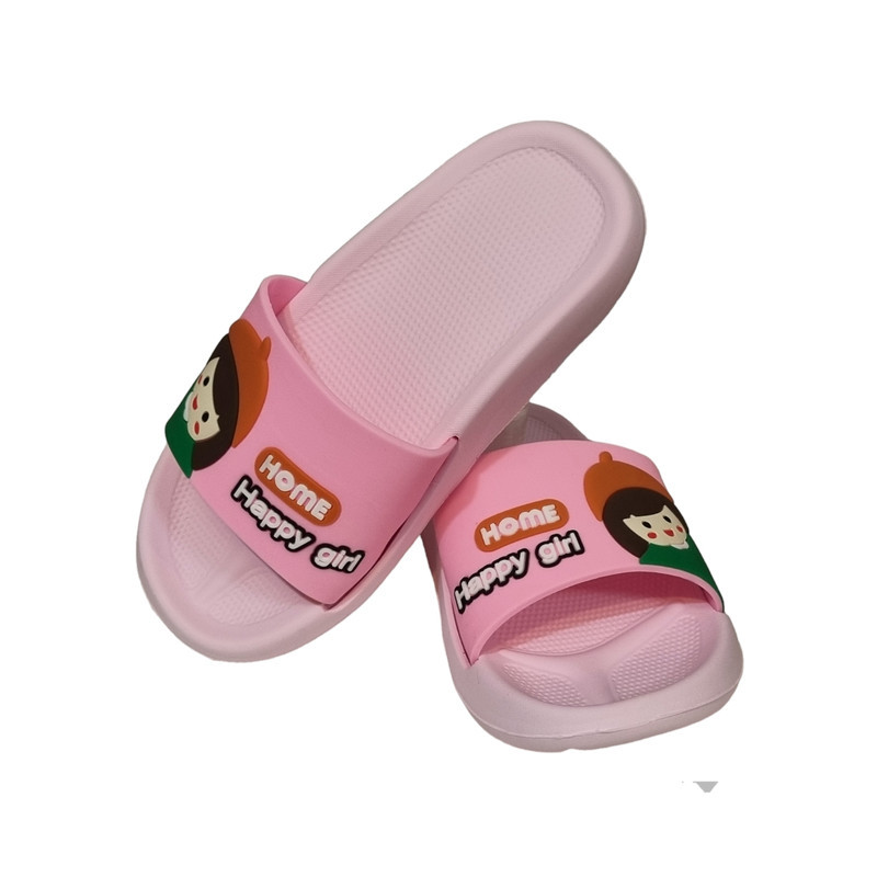 دمپایی بچگانه زیتون مدل هپی گرل KLS-007