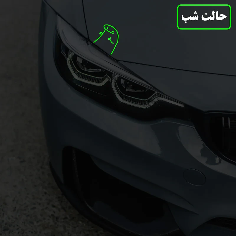 برچسب بدنه خودرو مدل شب تاب طرح لایک کدCK