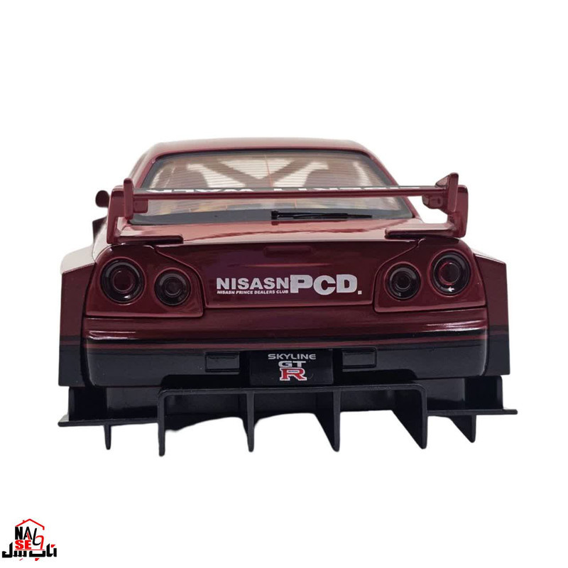 ماکت ماشین ناب سل مدل نیسان جی تی آر اسکای لاین فلزی رالی مسابقه ای اسپرت موزیکال چراغدار NISSAN SKYLINE GTR1:24 NAAB001