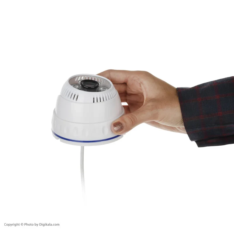 دوربین مداربسته آنالوگ دام مدل P212 با حسگر CMOS، رزولوشن 1080P، اتصال باسیم BNC، قابلیت دید در شب با 6 ال‌ای‌دی و کاهش نویز خودکار