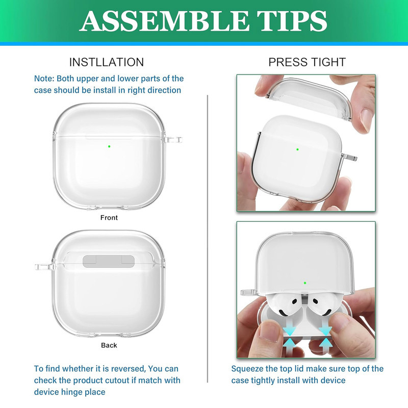 کاور هاپلایت مدل Clear Transparent HL مناسب برای کیس اپل AirPods 4