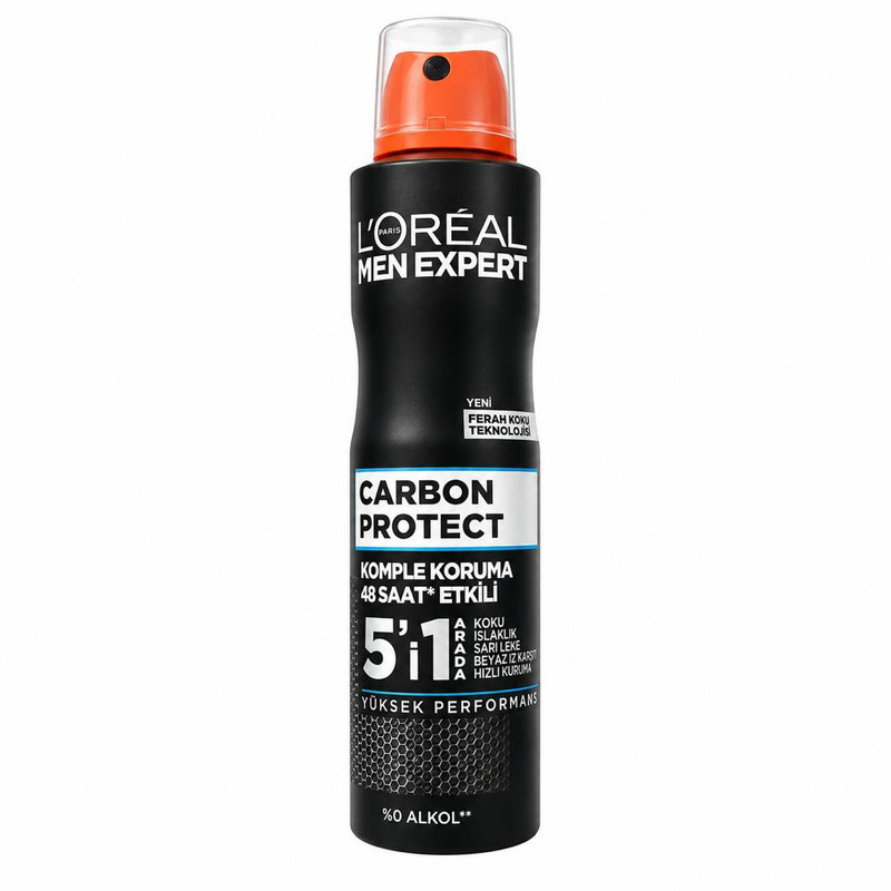 اسپری ضدتعریق مردانه لورآل مدل Carbon Protect 5in1 حجم 150 میلی‌لیتر