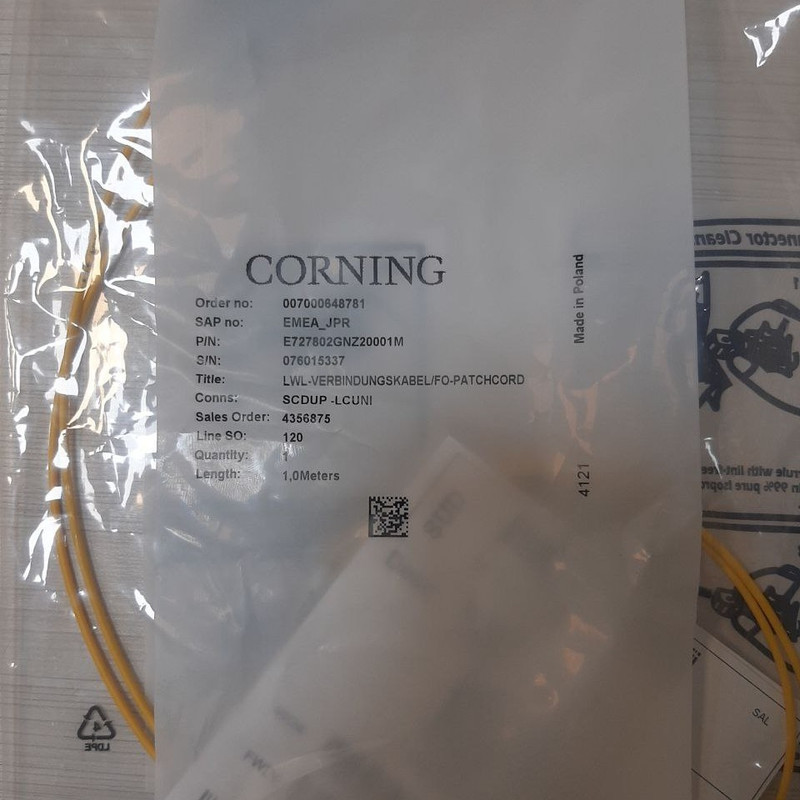 پچ کورد فیبر نوری کورنینگ مدل E727802GNZ20001M