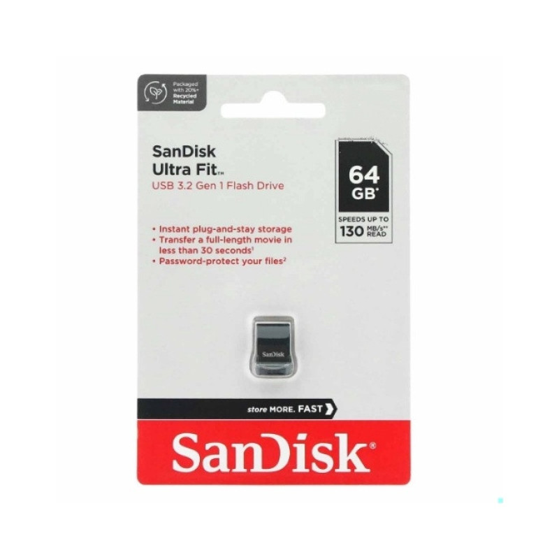 فلش مموری USB 3.2 سن دیسک مدل ULTRA FIT  SDCZ430 ظرفیت 64 گیگابایت