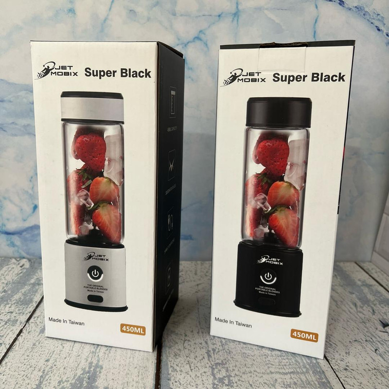 شیکر شارژی جت موبیکس مدل SuperBlack گنجایش 0.45 لیتر