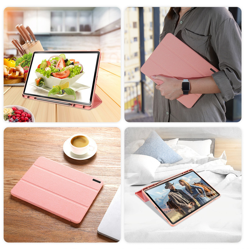 کیف کلاسوری دوکس دوکیس مدل Tri-Fold مناسب برای تبلت سامسونگ Galaxy Tab S9 FE Plus