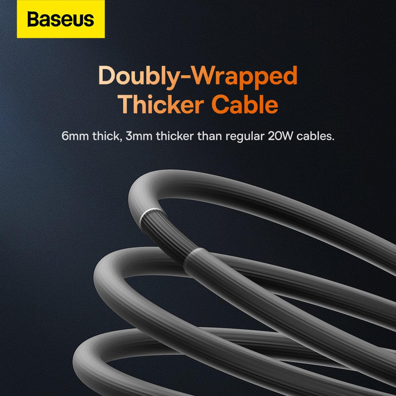 کابل تبدیل USB-C به لایتنینگ بیسوس مدل cakw000101 طول 2متر
