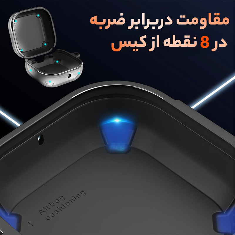 کاور سامورایی مدل Quad-50 مناسب برای کیس هدفون سامسونگ Galaxy Buds 4 Pro  Galaxy Buds 4