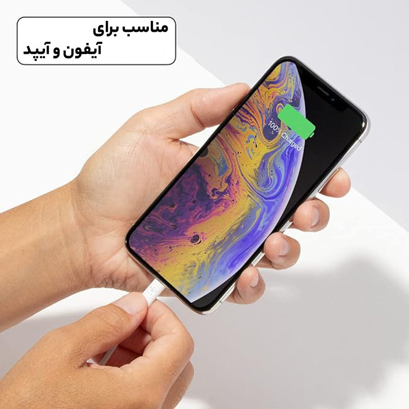 شارژر دیواری بلکین مدل WCA003vf04WH به همراه کابل لایتنینگ