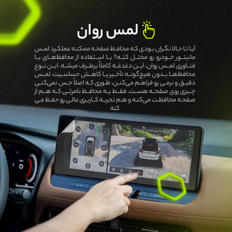 محافظ صفحه نمایش آنتی رفلکس مانیتور خودرو مولتی نانو مدل X-S1B مناسب برای لاماری ایما