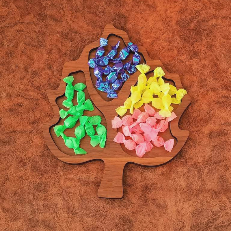 سینی سرو مدل برگ فروردین کد A2 بسته 2 عددی