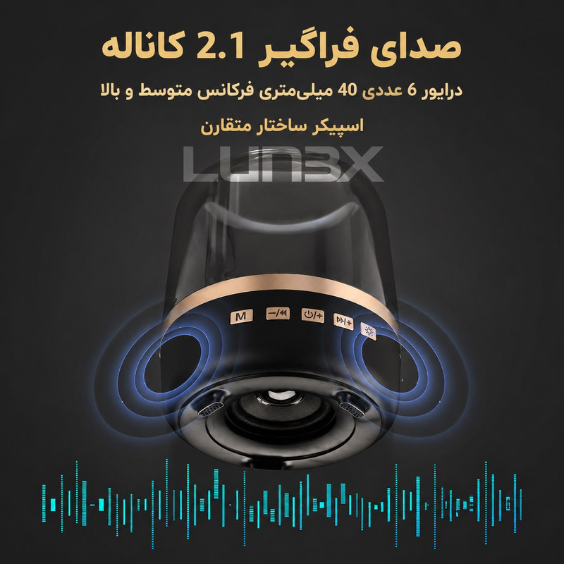 اسپیکر بلوتوثی قابل حمل لـونکس مدل LX4OO