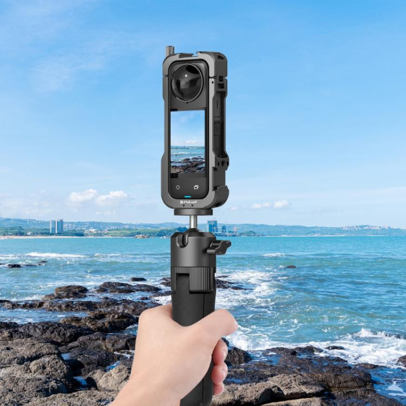 قاب محافظ فلزی پلوز مدل PU891B مناسب برای دوربین Insta360 X4