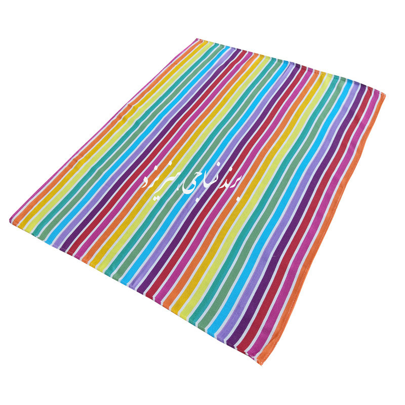 دستمال نظافت خانه و آشپزخانه ویسکوز نساجی دُر هنر یزد مدل rainbow کد 5070 بسته 4 عددی