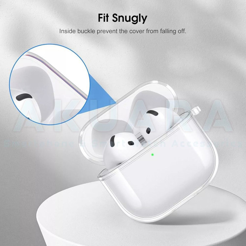 کاور آکوآرا مدل Clear مناسب برای کیس هدفون بی سیم اپل Airpods 4