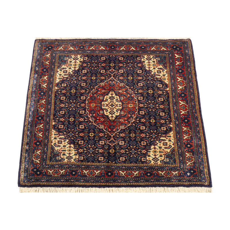 فرش دستبافت 0,5 متری مدل ساروق کد 45P7289 زمینه سرمه ای