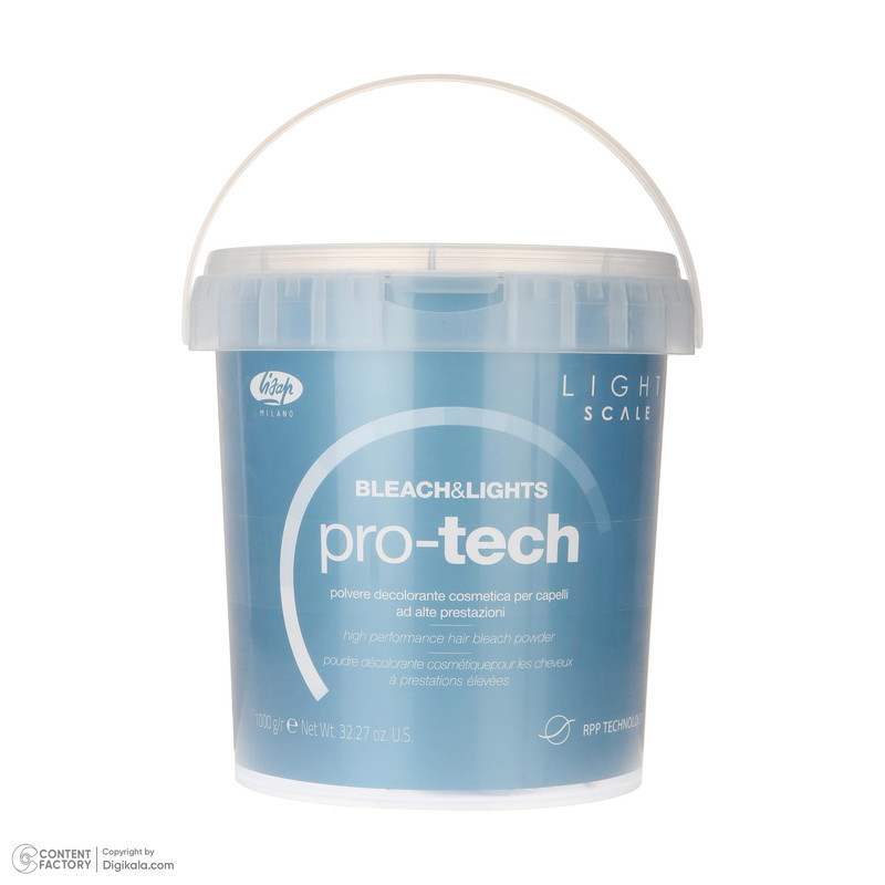 پودر دکلره لیزاپ مدل pro-tech وزن 1000 گرم رنگ سفید