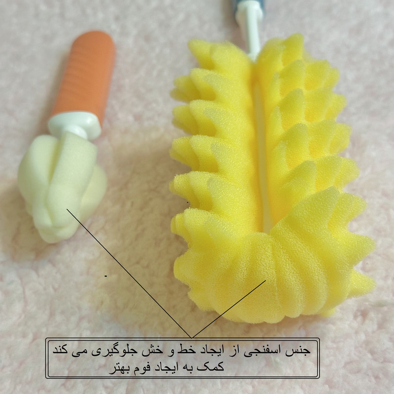 برس شیشه شوی رووکو مدل اسفنجی کد 1002 مجموعه 2 عددی