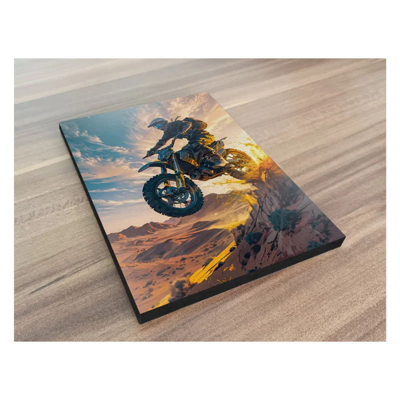تابلو شاسی گوفی مدل موتورسیکلت موتورسوار موتور کراس کوه و کمند طرح Motorcycle Motor Cross کد MOUNTEN15