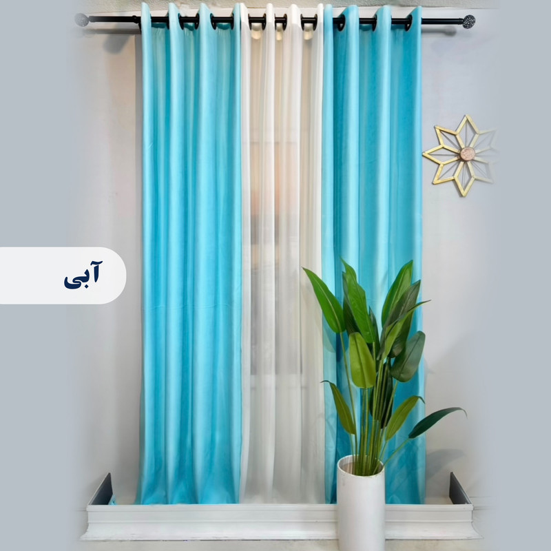 پرده پانچ مدل کتان هازان سایز 280 × 140 سانتی‌متر