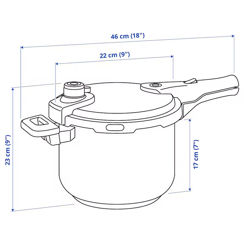 زودپز ایکیا مدل  365 Pressure cooker گنجایش 6 لیتر