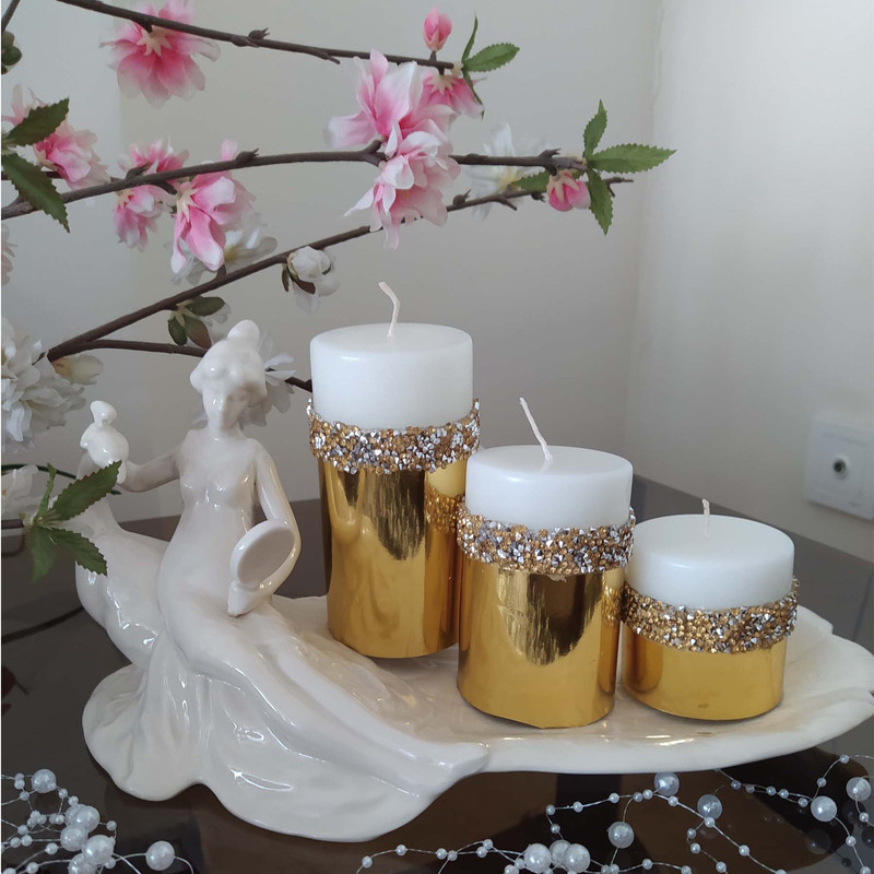 شمع طرح استوانه مدل 1406 مجموعه 3 عددی