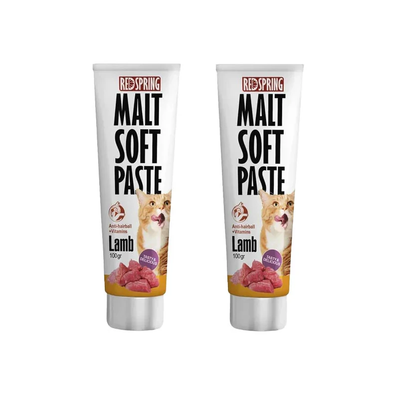 خمیر مالت گربه رداسپرینگ مدل Malt Soft Paste Lamb با طعم گوشت بره بسته 2 عددی