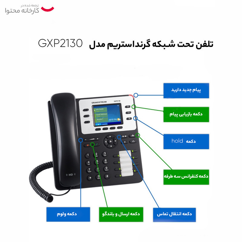 تلفن تحت شبکه گرنداستریم مدل GXP2130