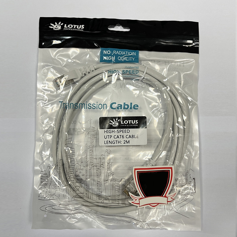 کابل شبکه CAT6 UTP لوتوس مدل سوکت فلزی