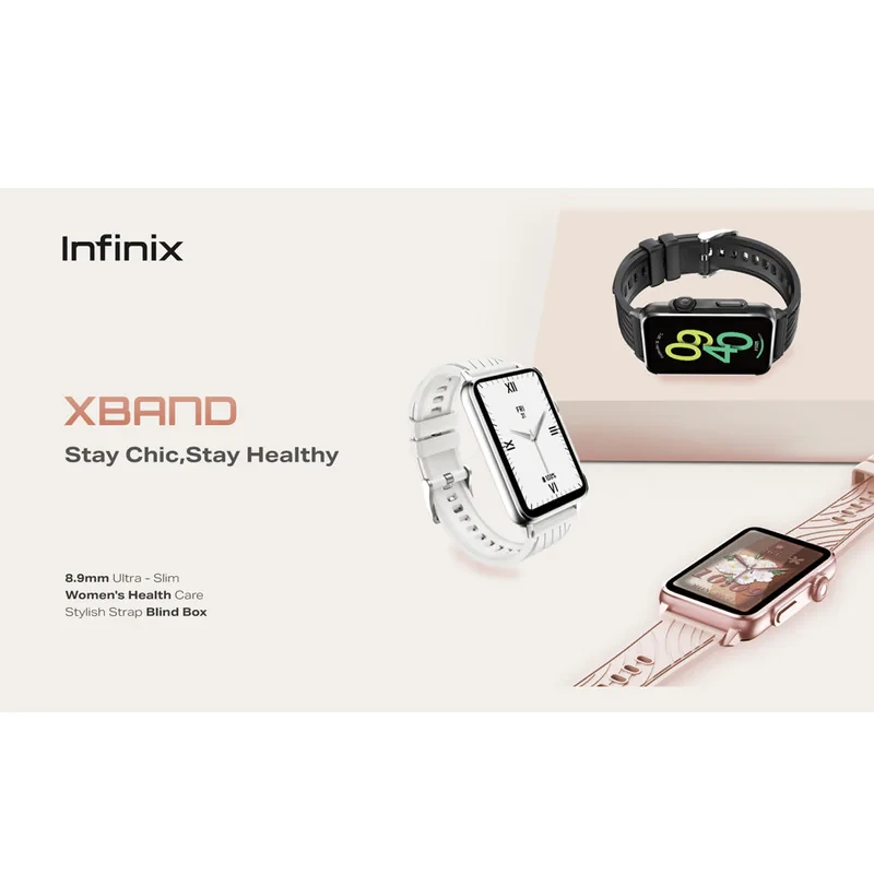 ساعت هوشمند 45 میلی‌متری اینفینیکس مدل XWatch Xband با بند پلاستیکی